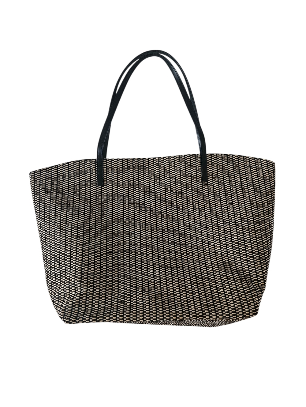 NWOT Black & Brown Soft Woven Tote Bag